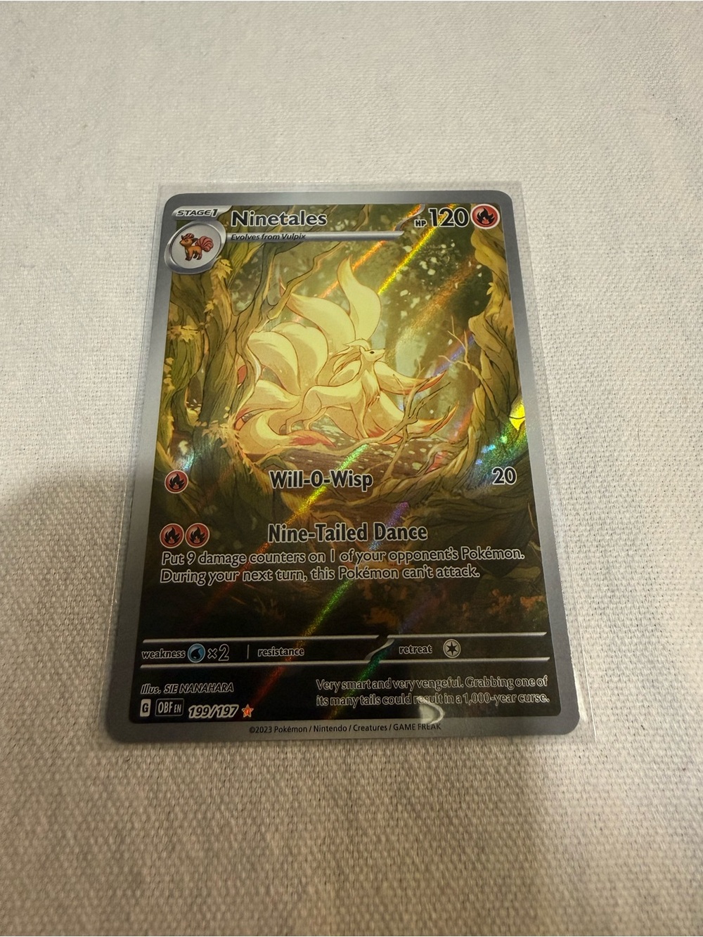 Pokémon Ninetales 199/197 Obsidian Flames